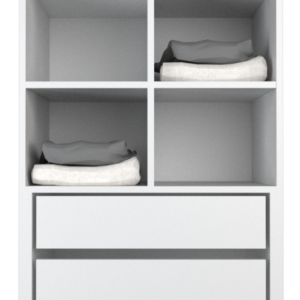 Modulo interior de placard con dos cajones y estructura funcional organizada 6 boxes