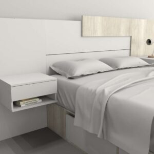 Respaldo amplio con dos mesas de luz simple<br />
Respalo extensible para box de 1,80 y 2,00