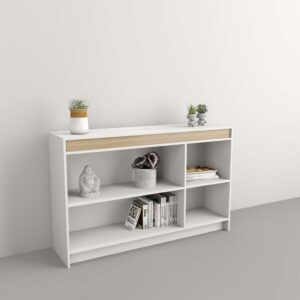 Bahiut con cuatro espacios abiertos simple y funcional Interior totalmente revestido